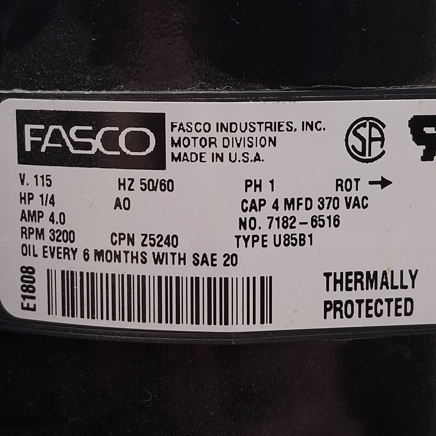 Used Beckett CB501ULHT Condensate Pump, 50ft Max Lift, 1-Gallon, 212°F, 115VAC 4.0A