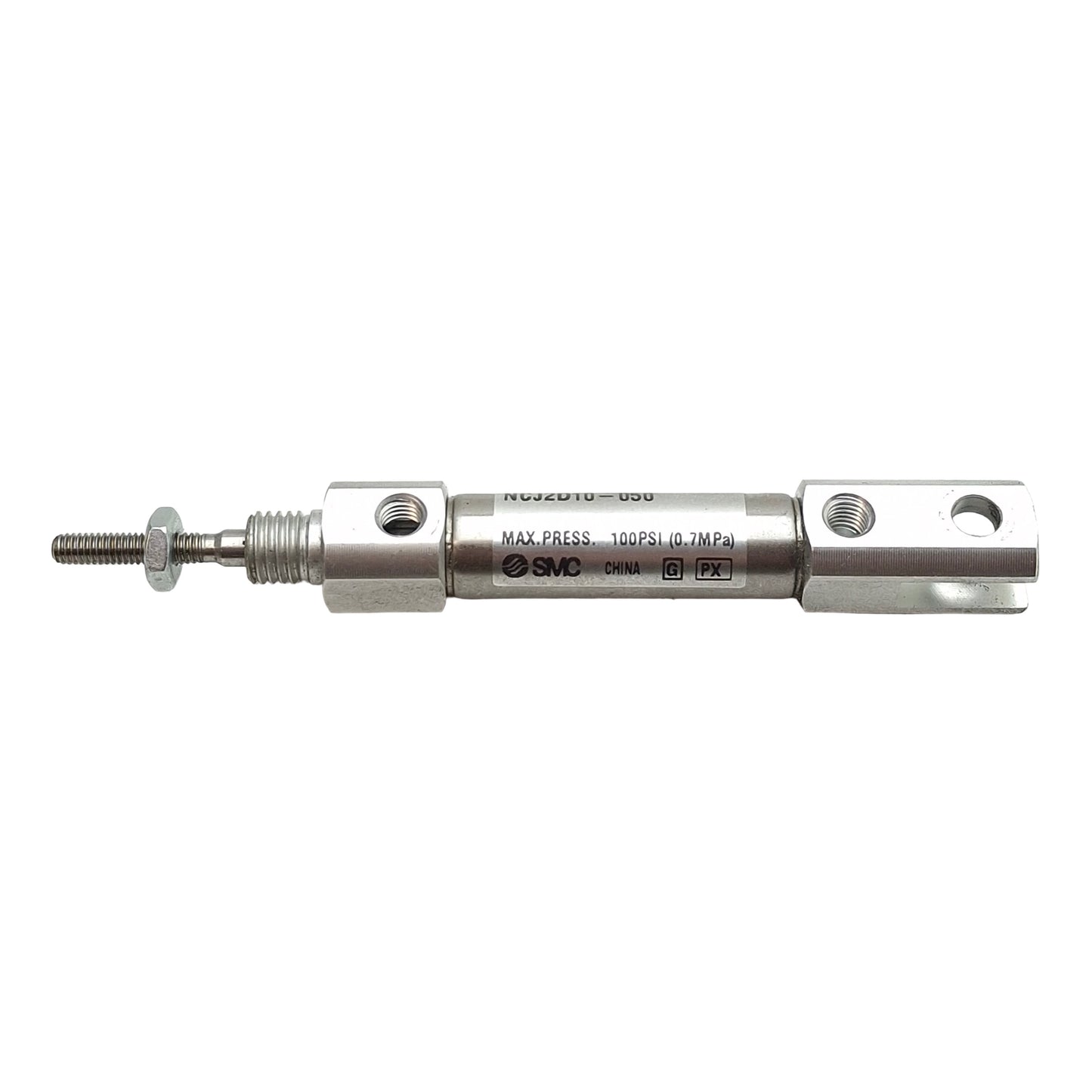 Used Lot of 2 SMC NCJ2D10-050 Pneumatic Cylinder, ø3/8in Bore, 1/2in Stroke, 100psi