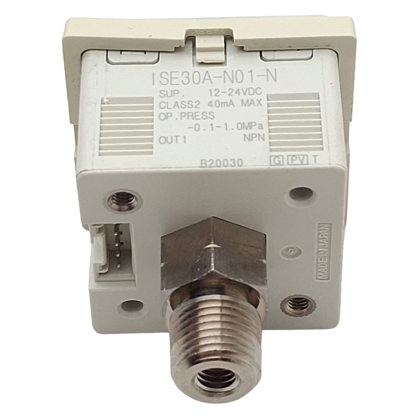 Used SMC ISE30A-N01-N Digital Pressure Switch, NPN, 12-24VDC, -0.1~1MPa, 1/8in NPT
