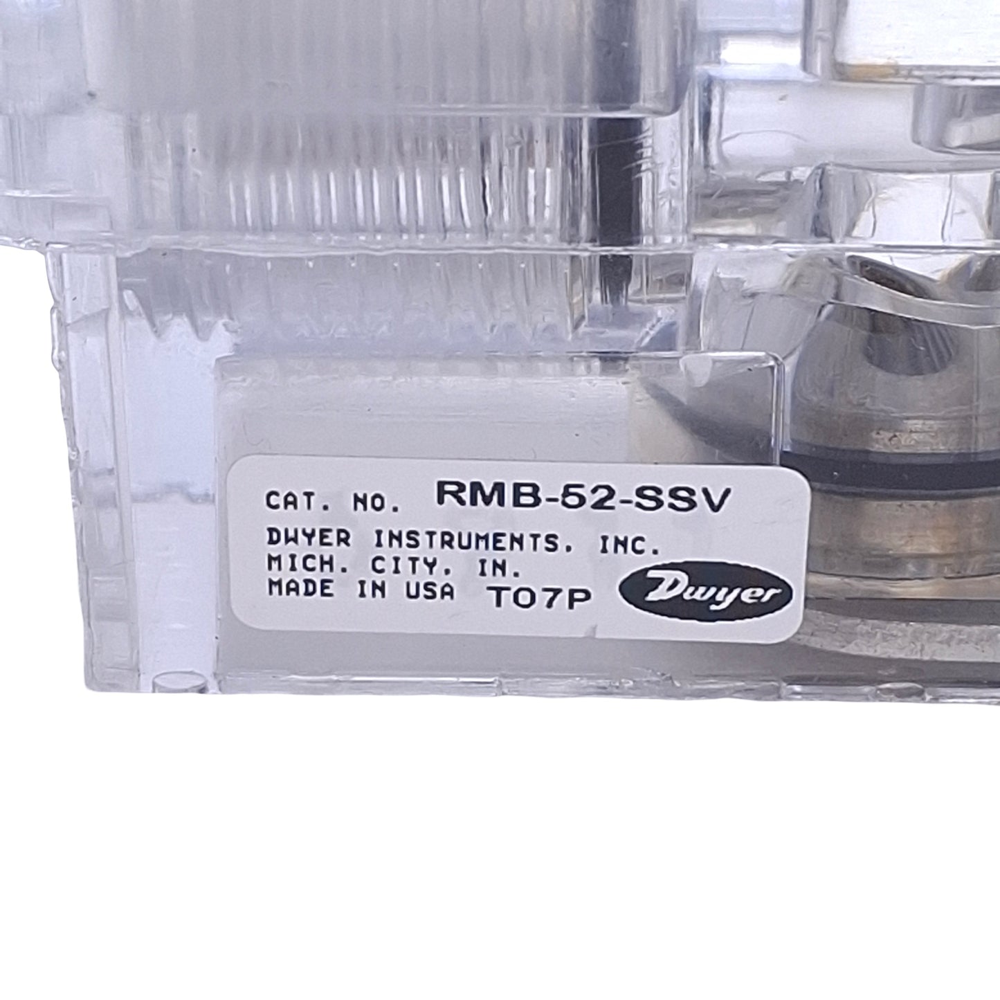 Used Dwyer RMB-52-SSV Air Flow Meter, Scale: 5" Range: 4-50 SCFH, Ports: 1/4" NPT