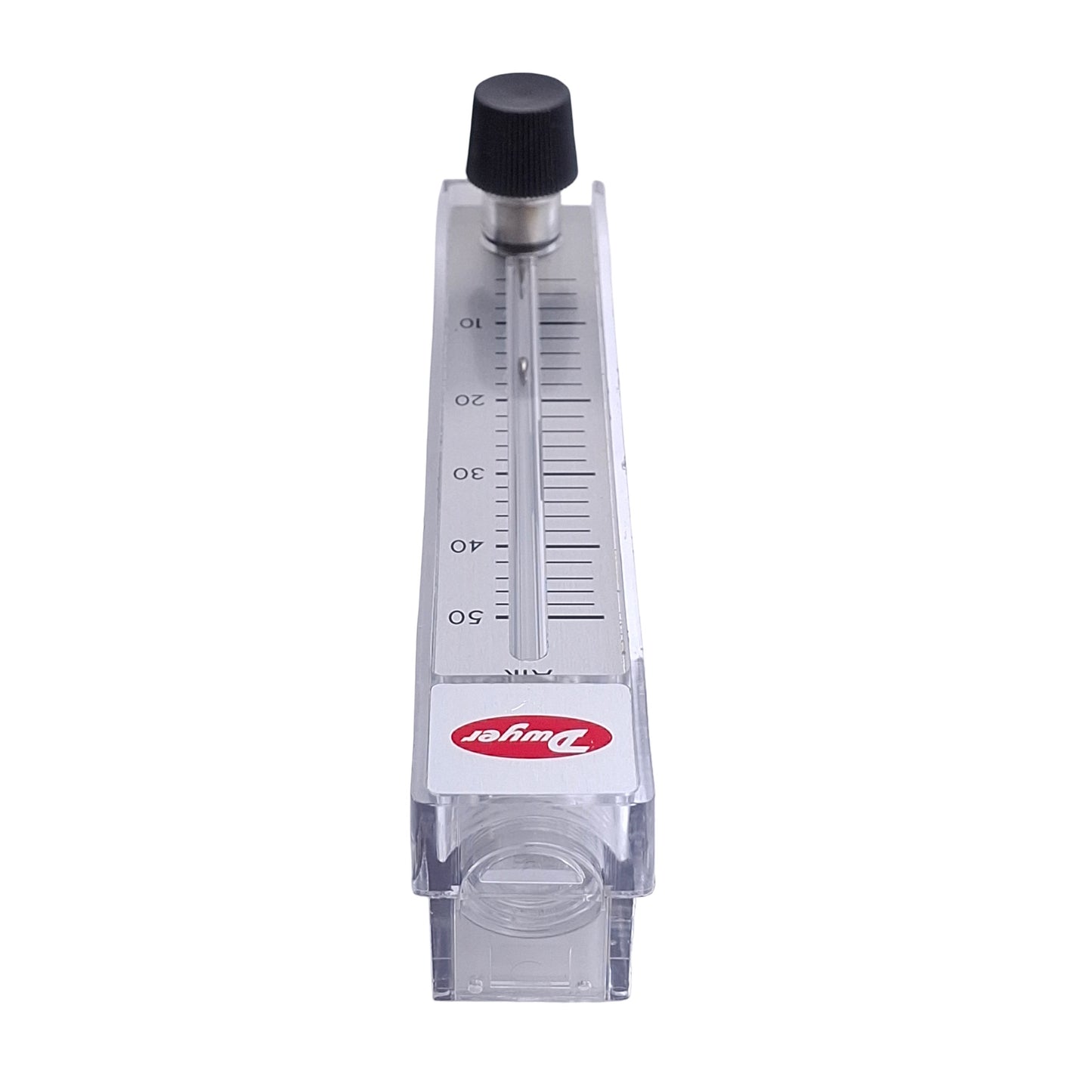 Used Dwyer RMB-52-SSV Air Flow Meter, Scale: 5" Range: 4-50 SCFH, Ports: 1/4" NPT