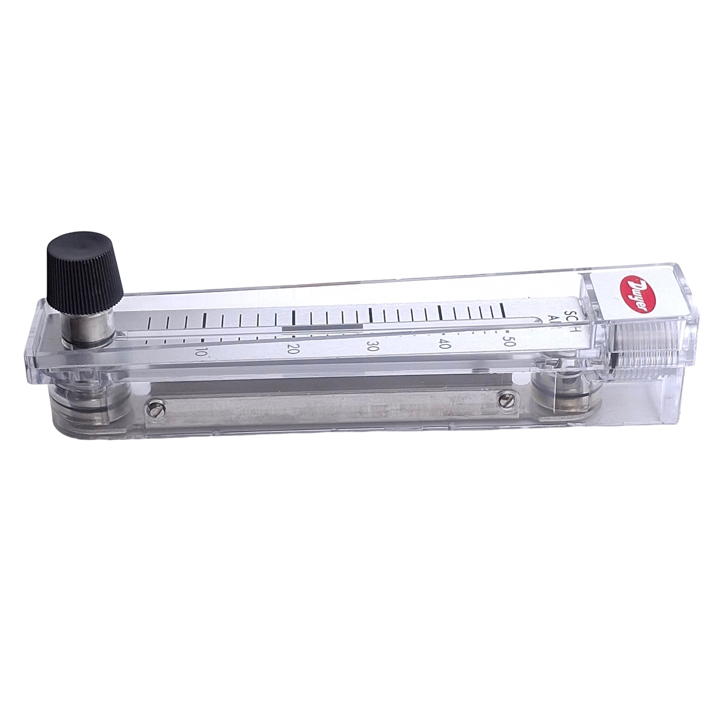 Used Dwyer RMB-52-SSV Air Flow Meter, Scale: 5" Range: 4-50 SCFH, Ports: 1/4" NPT