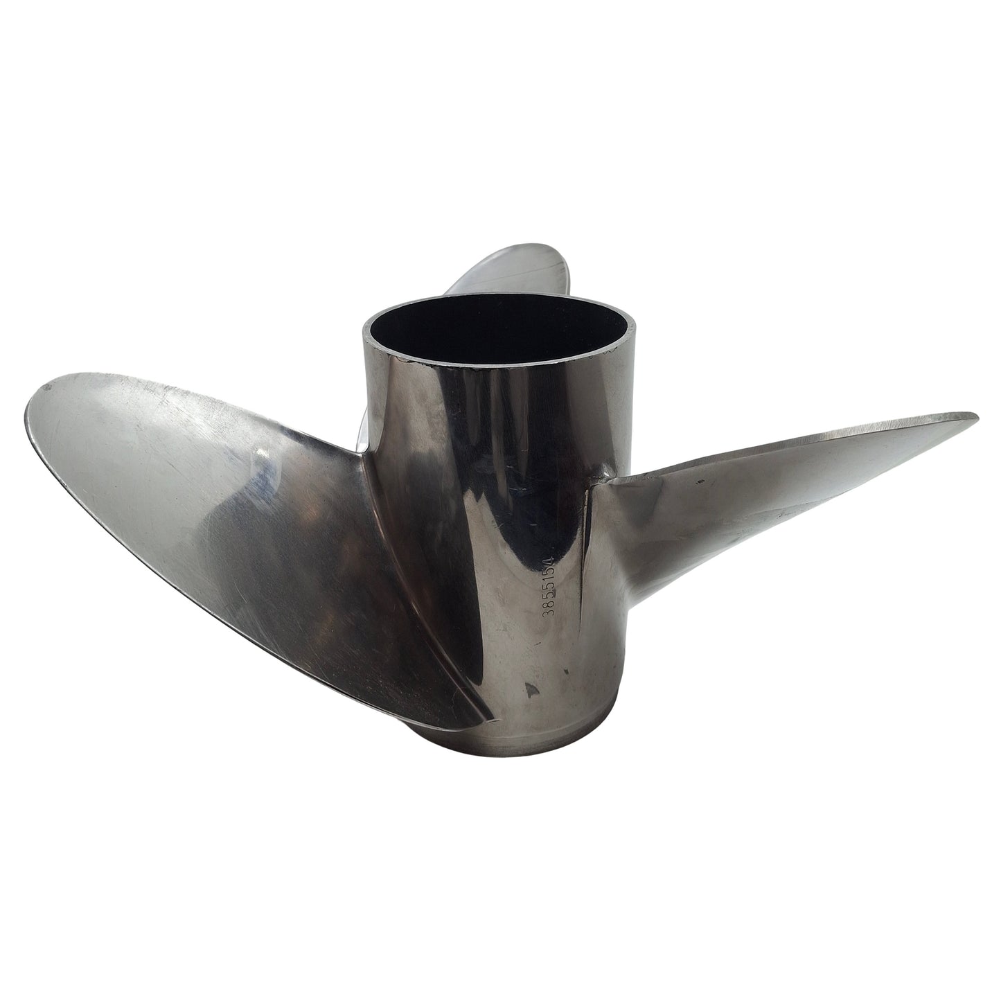 Used OMC Evinrude Johnson Raker 3855154 Propeller, 14-1/2" x 22" Pitch, LH, 19 Spline