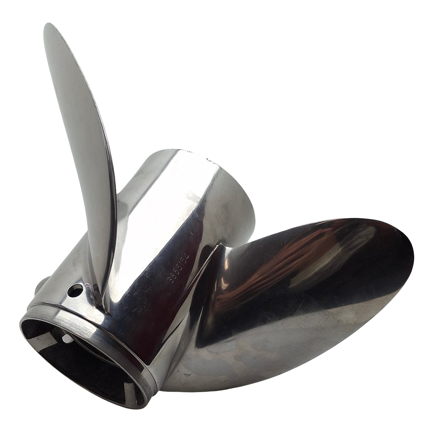 Used OMC Evinrude Johnson Raker 3855154 Propeller, 14-1/2" x 22" Pitch, LH, 19 Spline