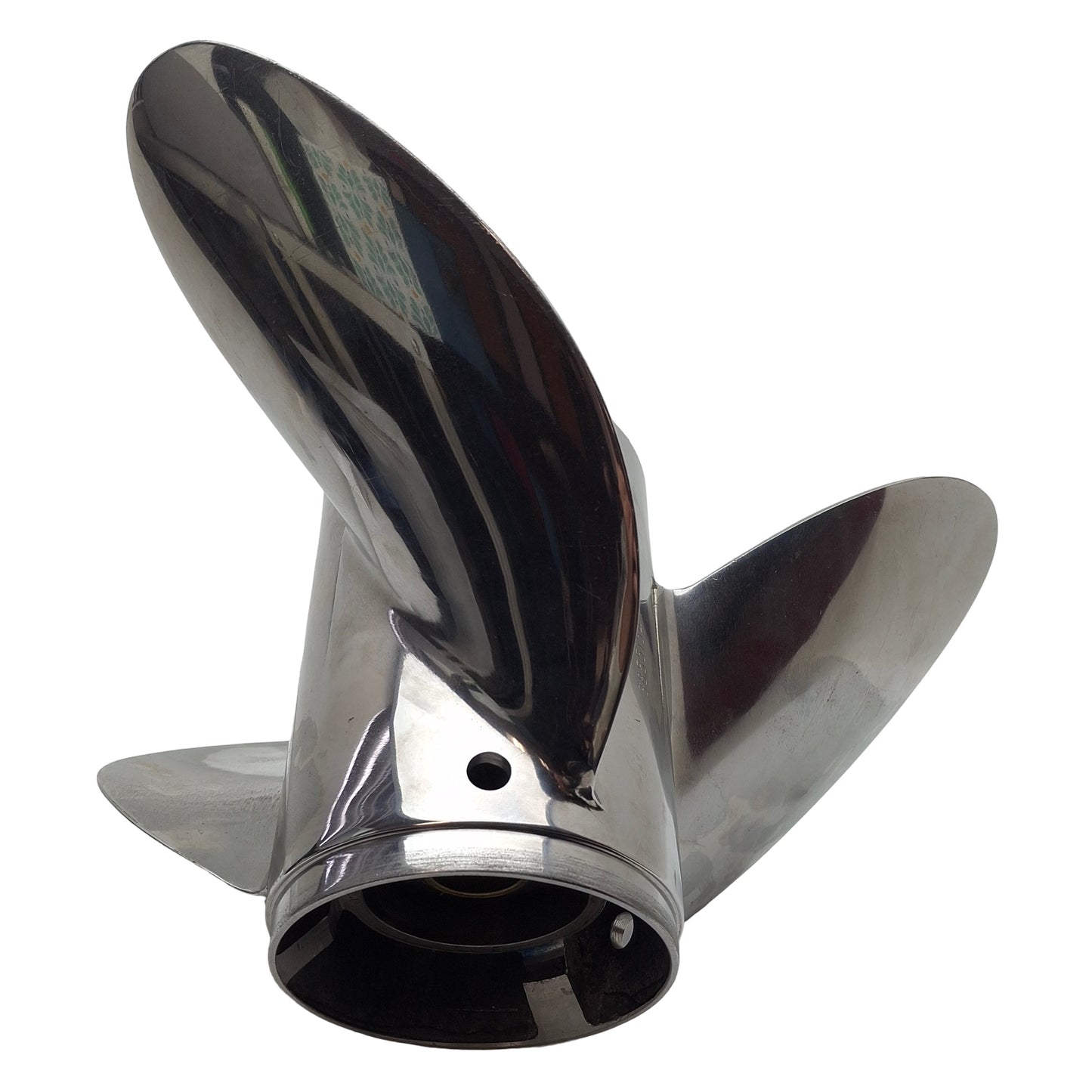 Used OMC Evinrude Johnson Raker 3855154 Propeller, 14-1/2" x 22" Pitch, LH, 19 Spline