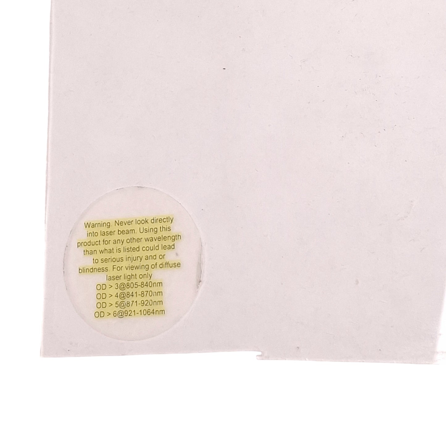 Used Lot of 2 Acrylic Laser Safety Window 805-1064nm NIR, 11in x 11in x 0.063in Thick