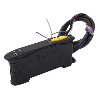 Used Banner D10DNFP 62379 Fiber Optic Sensor, 2NPN, 12-24VDC, 6-Wire Lead, DIN Rail