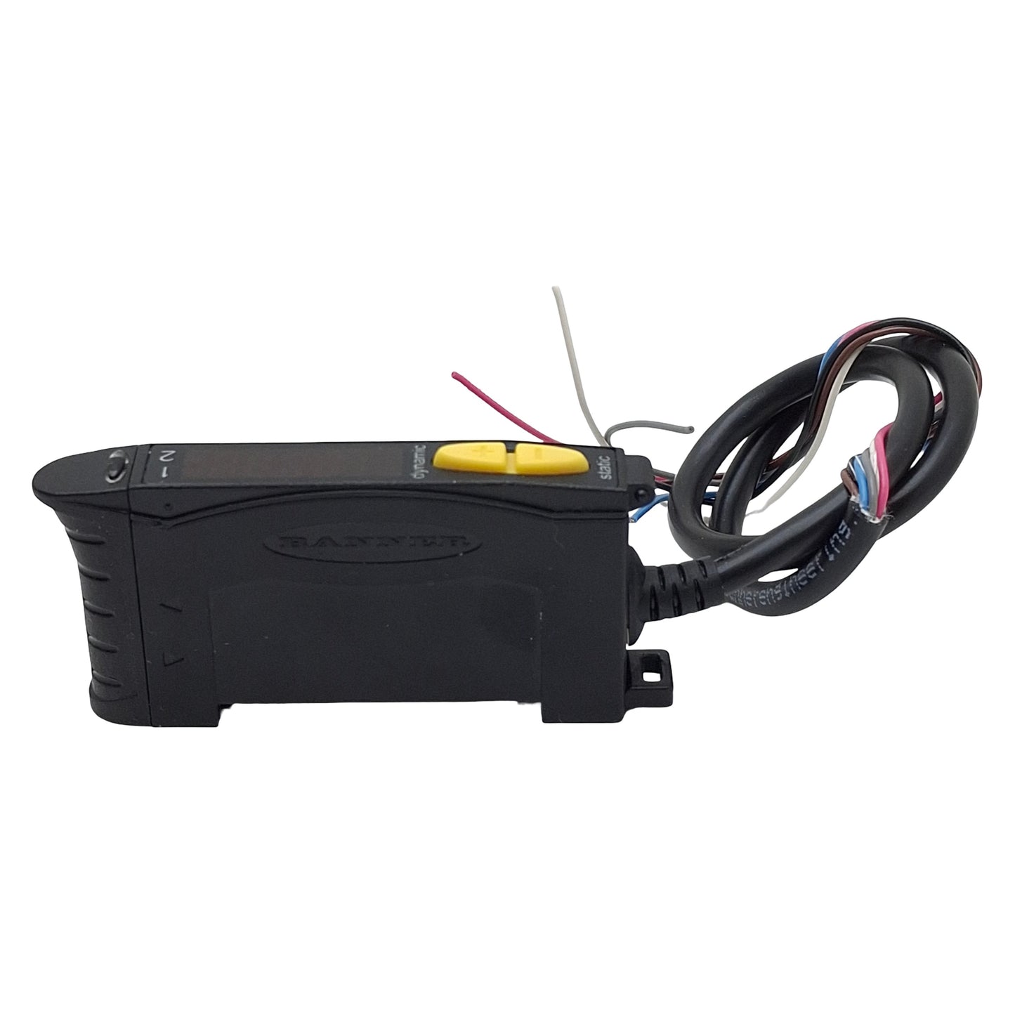 Used Banner D10DNFP 62379 Fiber Optic Sensor, 2NPN, 12-24VDC, 6-Wire Lead, DIN Rail