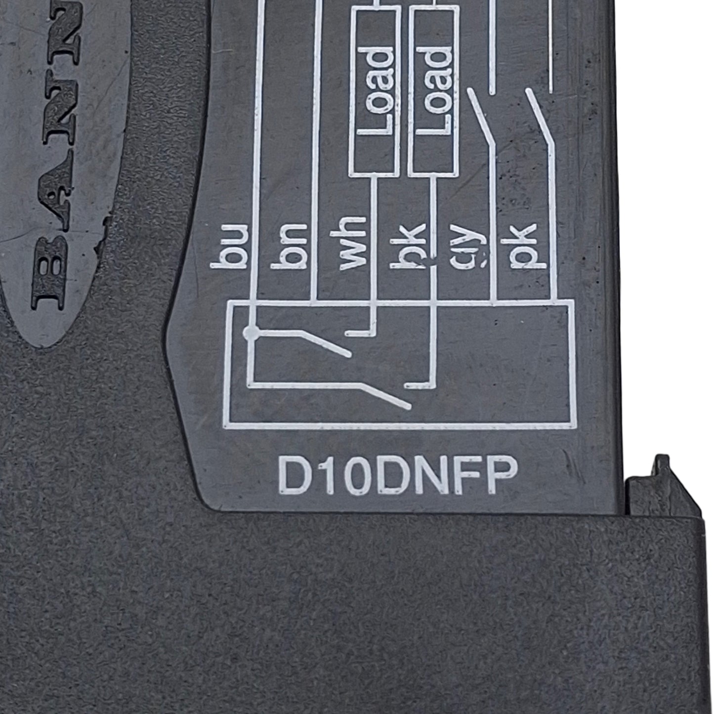 Used Banner D10DNFP 62379 Fiber Optic Sensor, 2NPN, 12-24VDC, 6-Wire Lead, DIN Rail