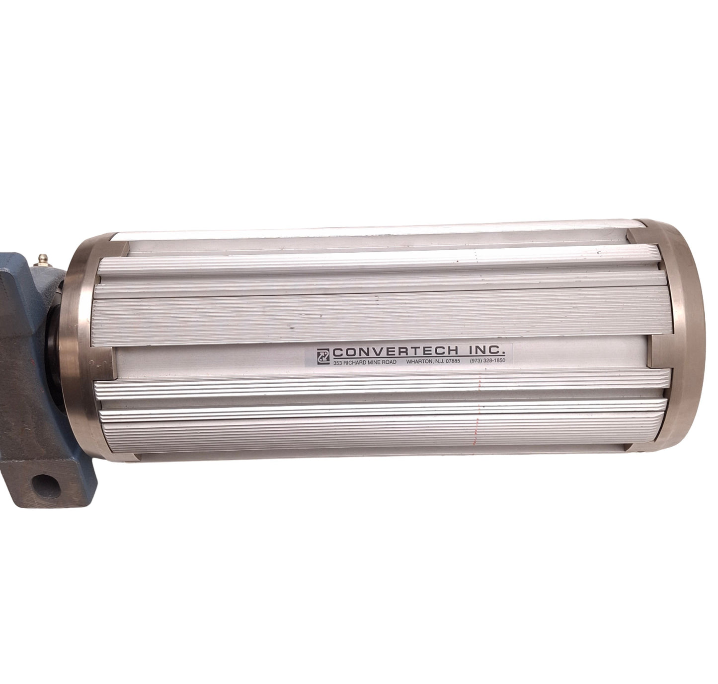 Used Convertech 04002023 Pneumatic Core Chuck w/ Shaft & Bearings, ø6in x 14.5in