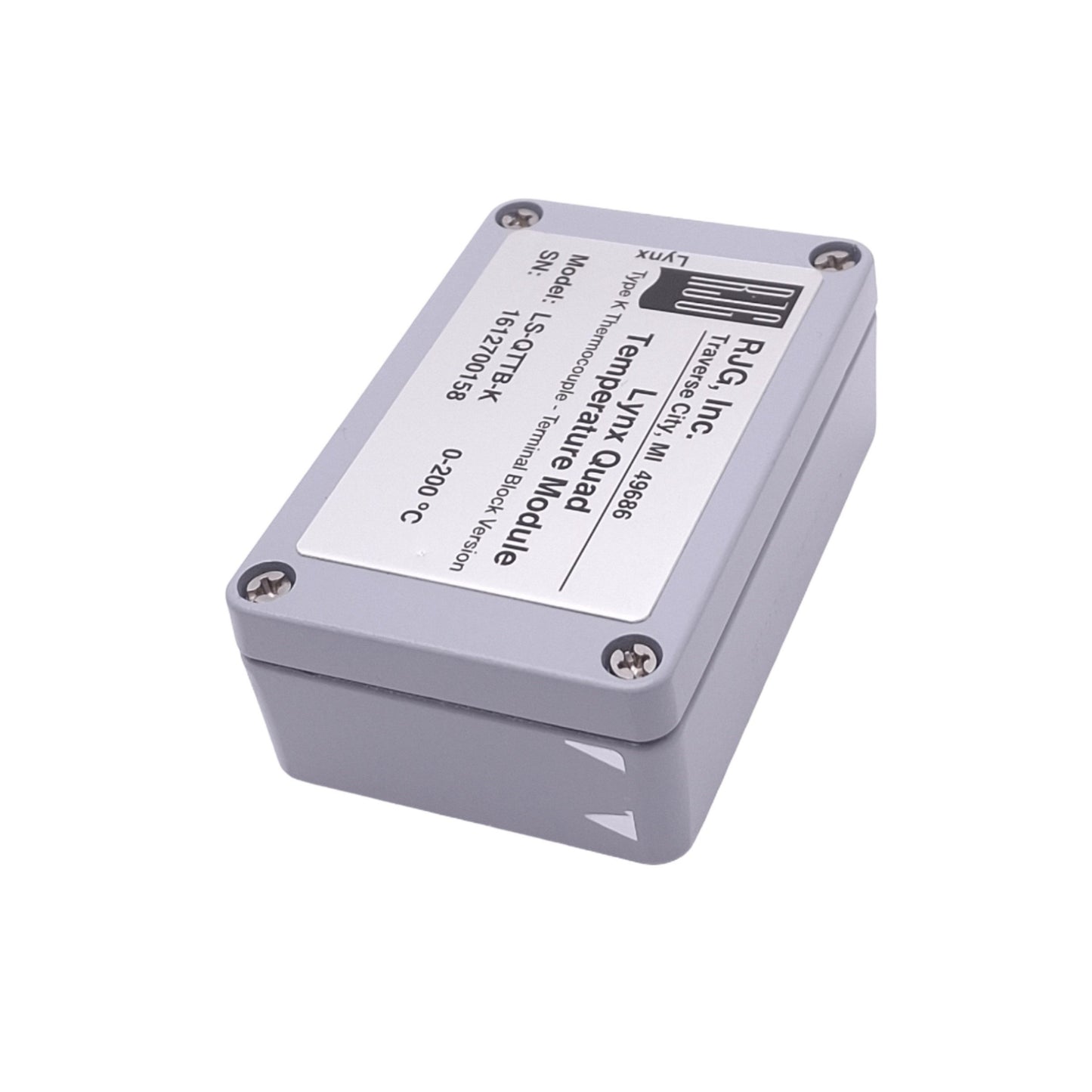 Used RJG LS-QTTB-K Lynx Quad Temperature Module, Type K Thermocouple 0-200C, M12 4-P