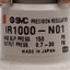 Used SMC IR1000-N01 Precision Regulator, 150psi Supply, 0.7-30psi Set, 1/8in NPT