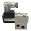 Used SMC NVKF334-5DZ-01T Solenoid Valve, 3/2-Way, 1/8in NPT, 0-0.7MPa, 24VDC Coil