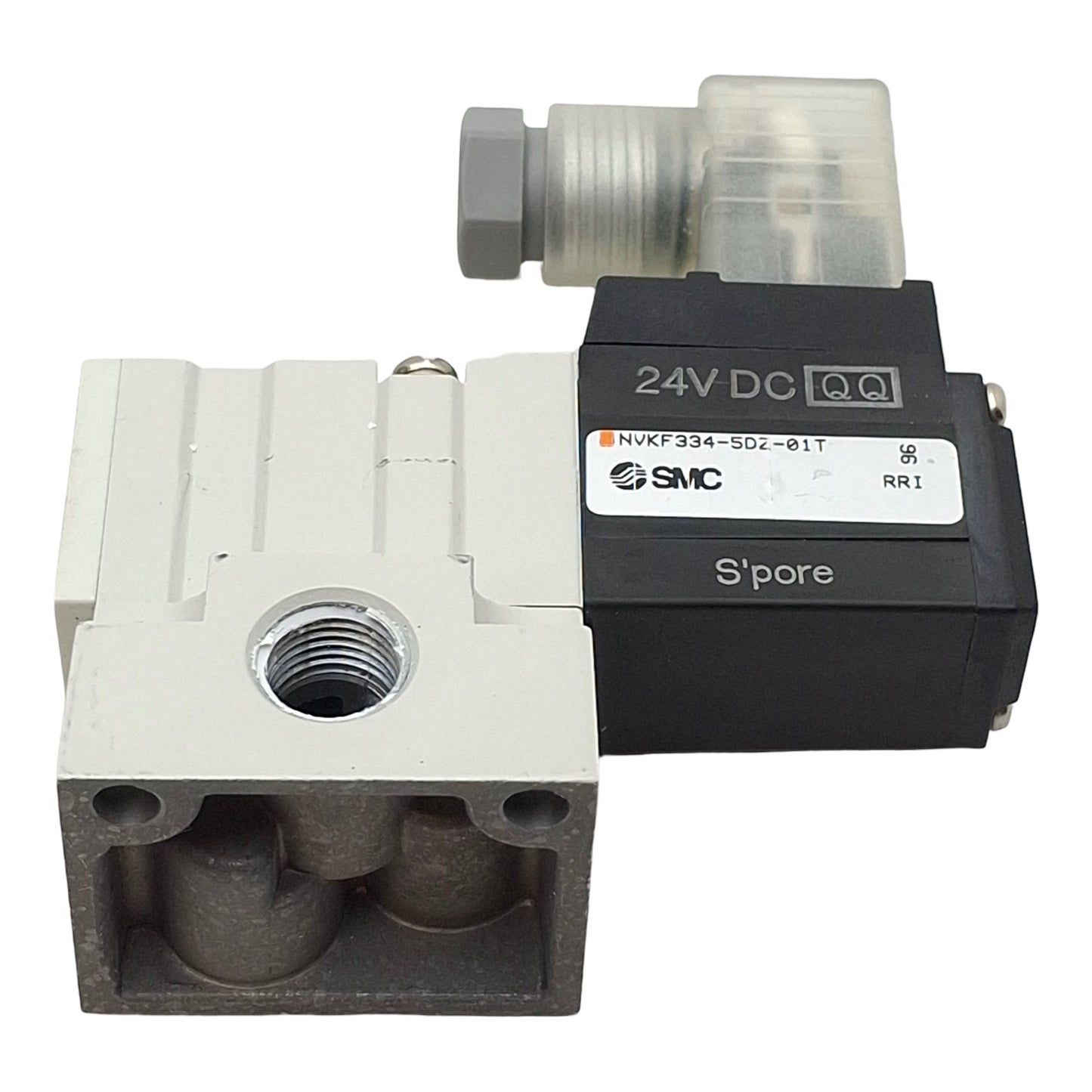 Used SMC NVKF334-5DZ-01T Solenoid Valve, 3/2-Way, 1/8in NPT, 0-0.7MPa, 24VDC Coil