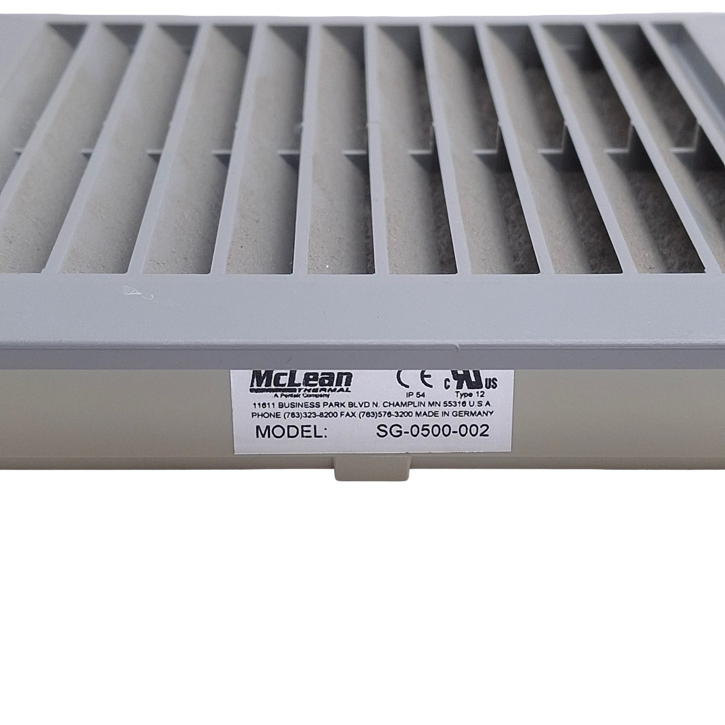 Used Mclean SG-0500-002 Enclosure Exhaust Grille & Filter, 148mm x 148mm x 27.4mm