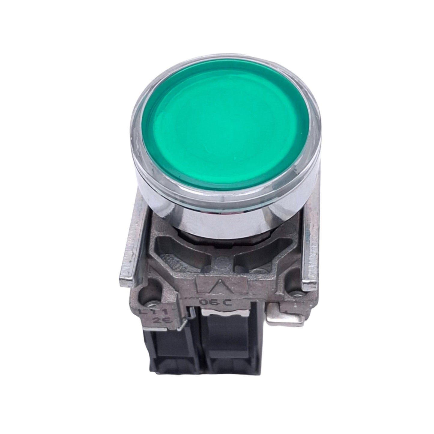 New – Open box Schneider Electric XB4BW33B1 Illuminated Green Pushbutton, 22mm, 1NO, 24V