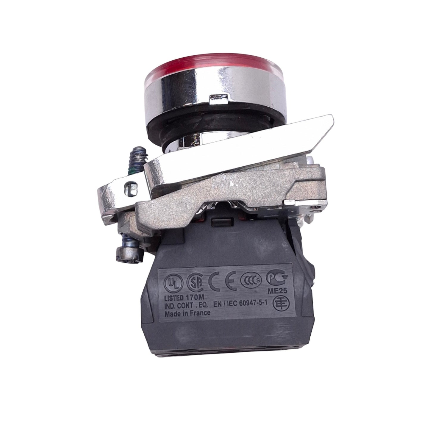 New – Open box Schneider Electric XB4BW34B2 Illuminated Red Pushbutton, 22mm, 1NC, 24V
