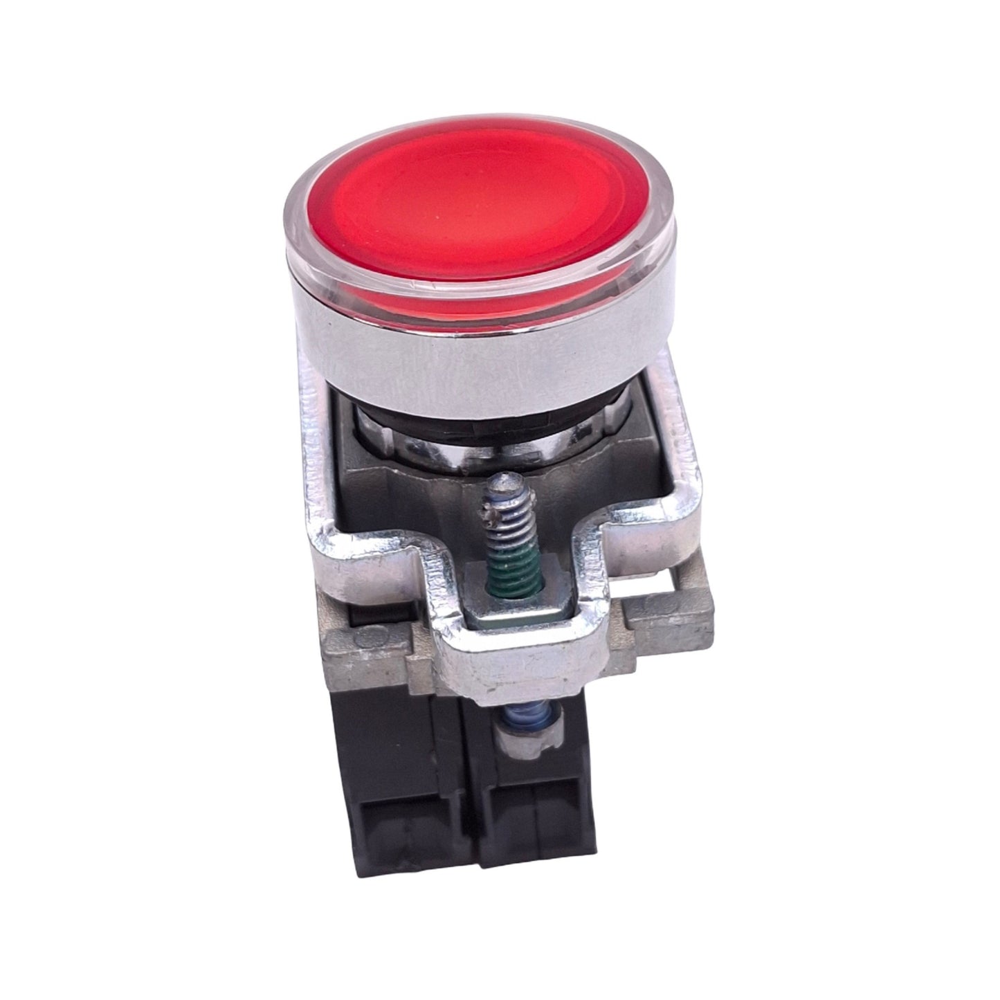 New – Open box Schneider Electric XB4BW34B2 Illuminated Red Pushbutton, 22mm, 1NC, 24V