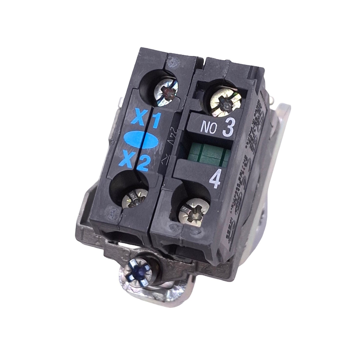 New – Open box Schneider Electric XB4BW36B1 Illuminated Blue Pushbutton, 22mm, 1NO, 24V
