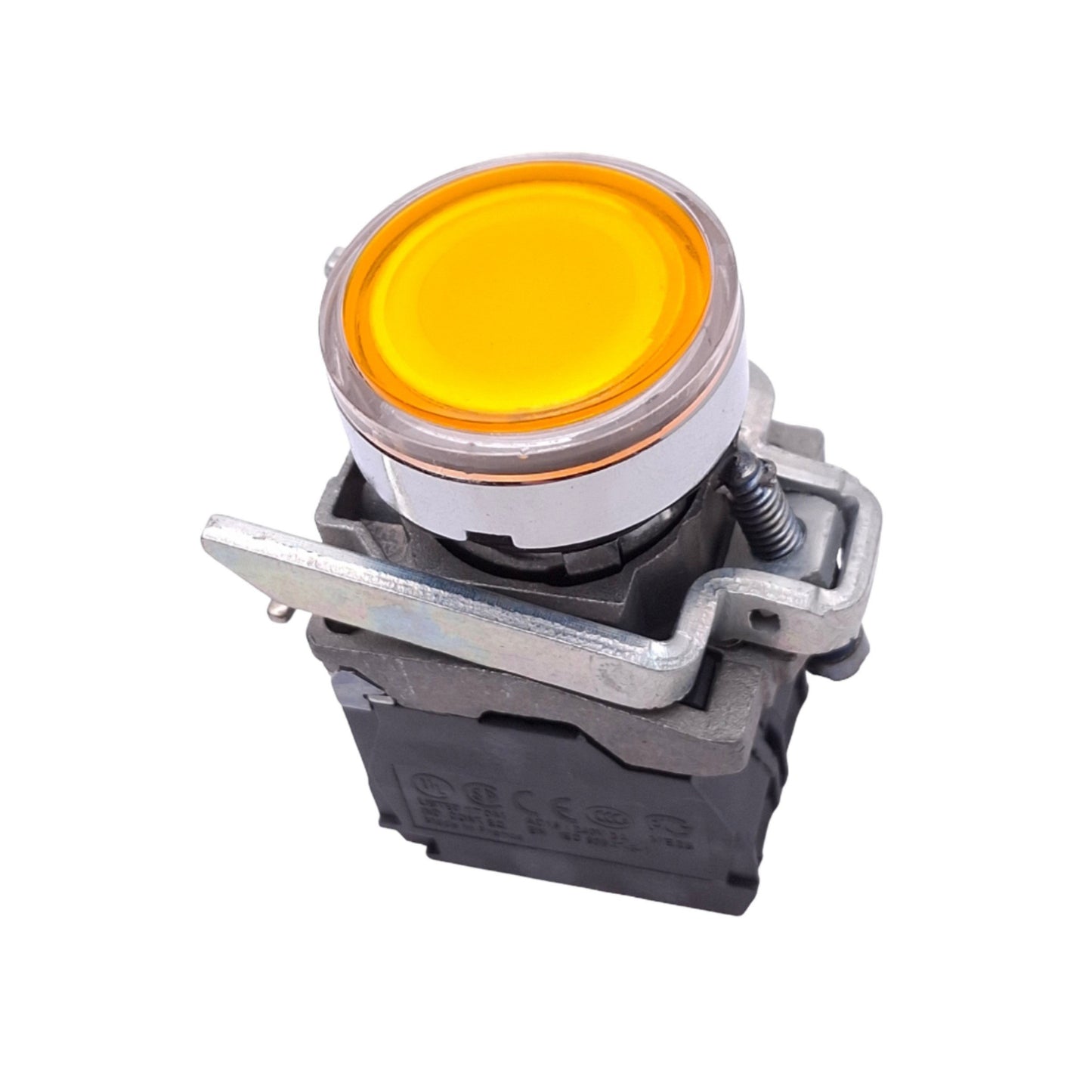 New – Open box Schneider Electric XB4BW35B1 Illuminated Orange Pushbutton, 22mm, 1NO, 24V