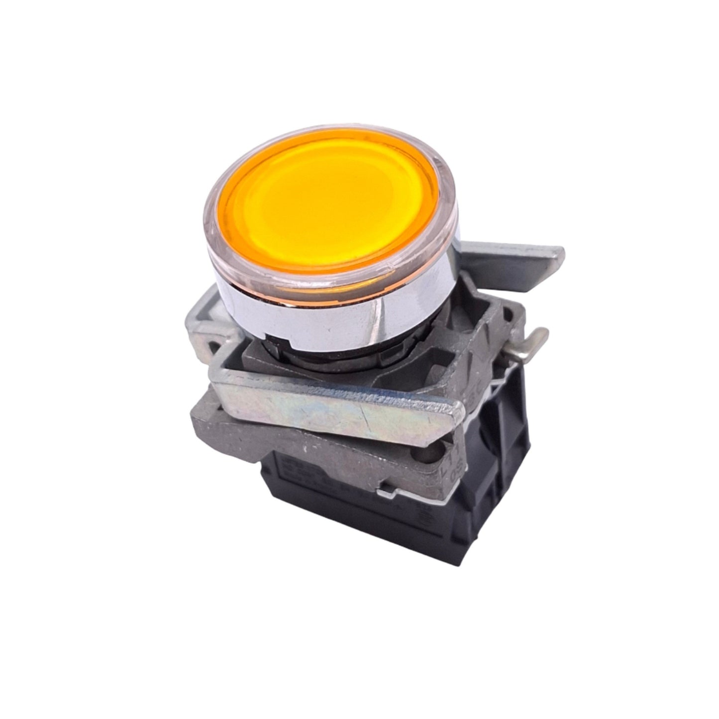 New – Open box Schneider Electric XB4BW35B1 Illuminated Orange Pushbutton, 22mm, 1NO, 24V