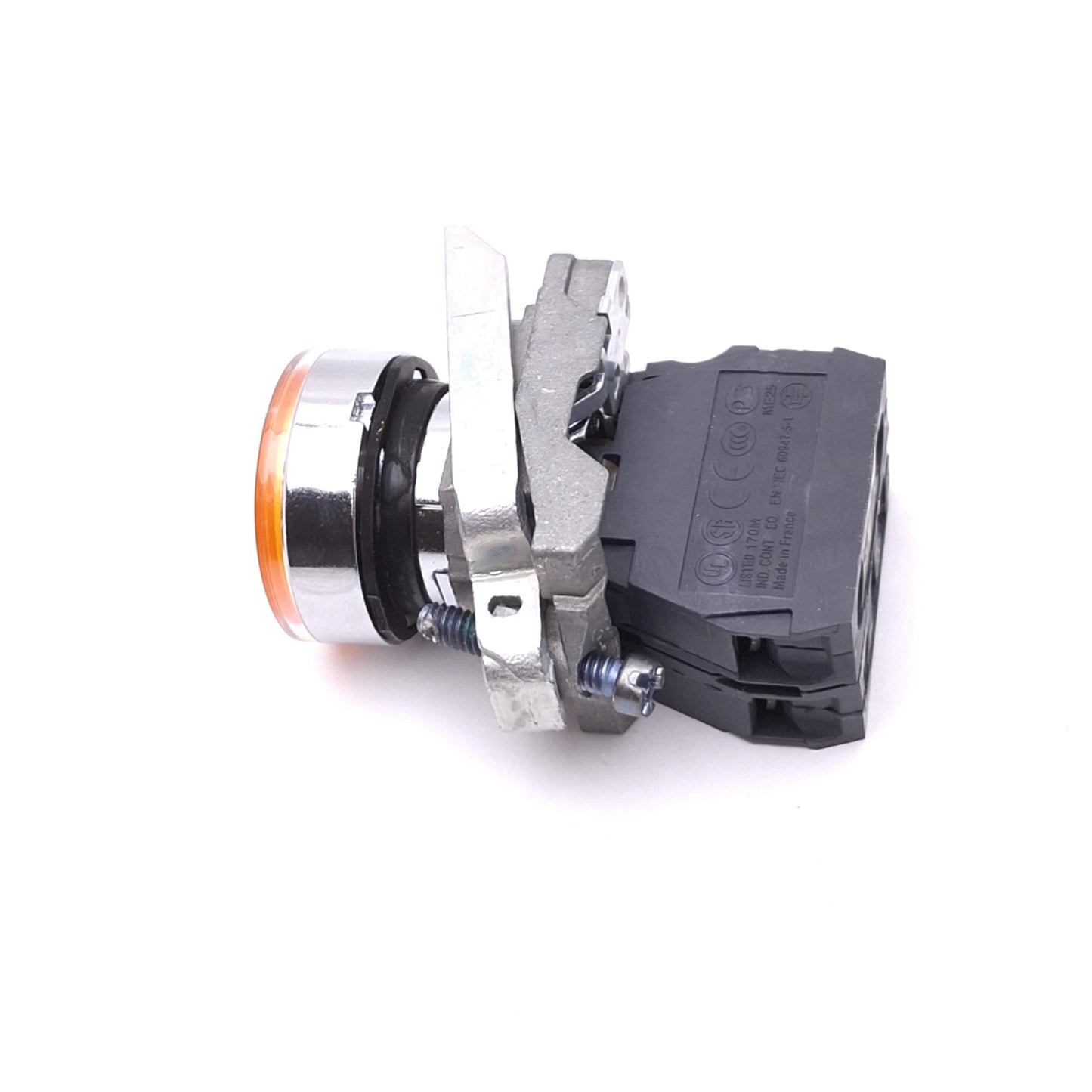 New – Open box Schneider Electric XB4BW35B1 Illuminated Orange Pushbutton, 22mm, 1NO, 24V