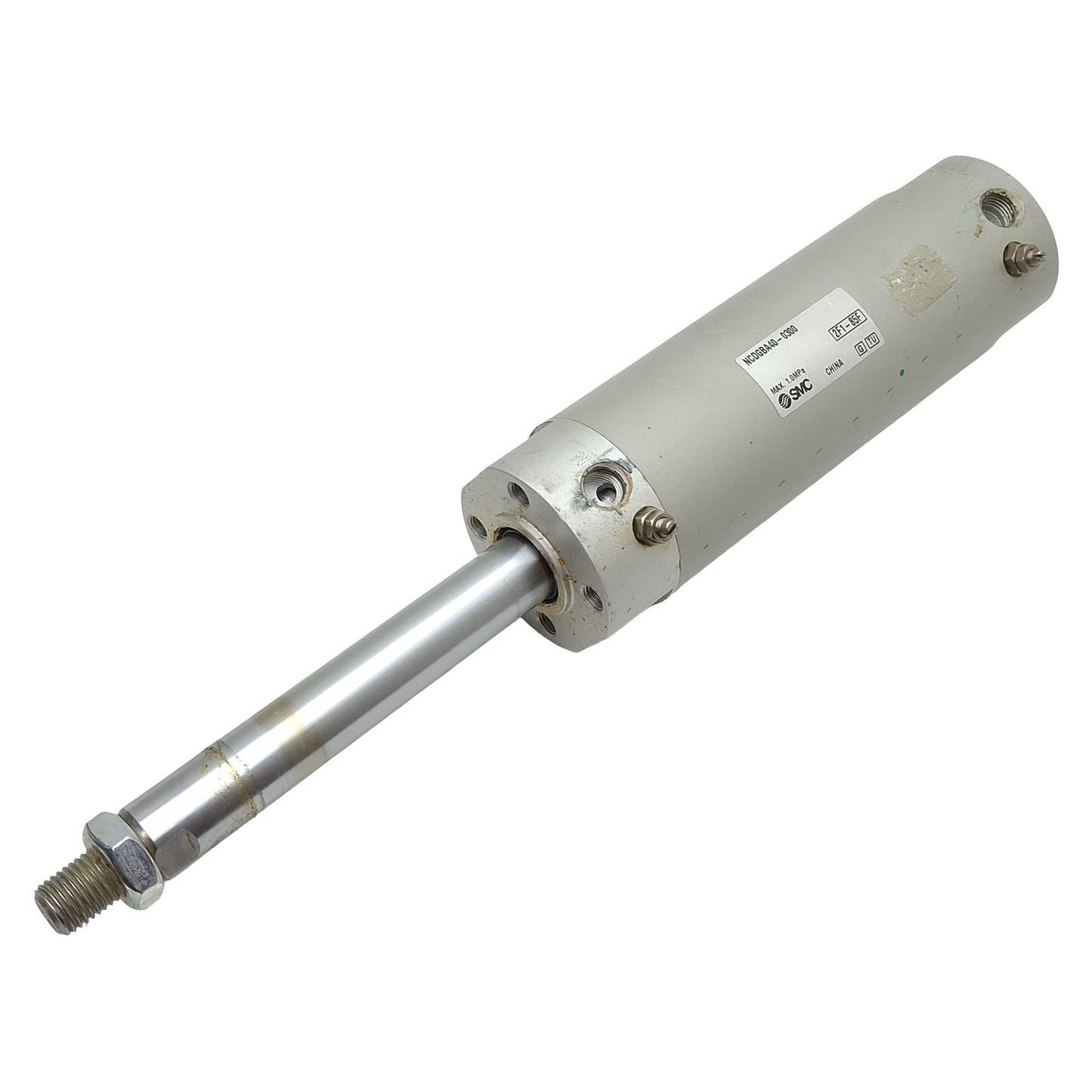 Used SMC NCDGBA40-0300 Pneumatic Cylinder, ø1-1/2in Bore, 3in Stroke, 1/8in NPT, 1MPa