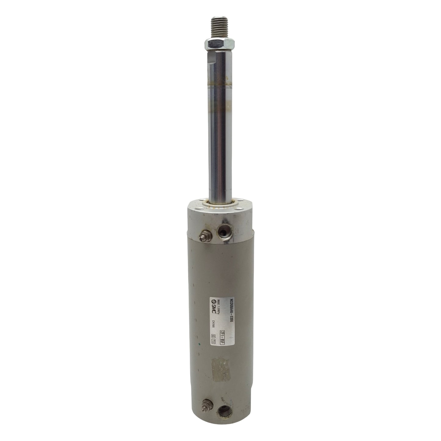 Used SMC NCDGBA40-0300 Pneumatic Cylinder, ø1-1/2in Bore, 3in Stroke, 1/8in NPT, 1MPa