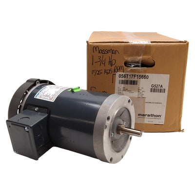 New Marathon 56T17F15660A G527A AC Motor, 1HP/0.75kW, 3Ø 230/460VAC, 1725rpm, 56C