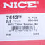 New RBC NICE Bearings 7512DLGTNTG18 Ball Bearing ø0.75in Bore, ø1.75in OD, 5000rpm