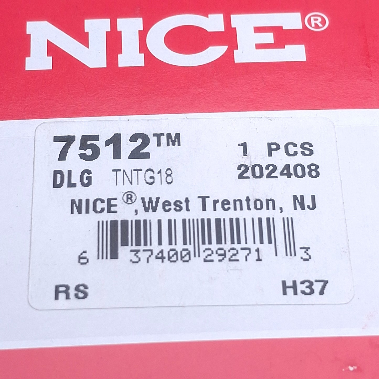 New RBC NICE Bearings 7512DLGTNTG18 Ball Bearing ø0.75in Bore, ø1.75in OD, 5000rpm