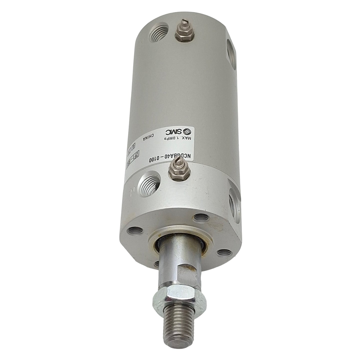 Used SMC NCDGBA40-0100 Pneumatic Cylinder, ø1-1/2in Bore, 1in Stroke, 1/8in NPT, 1MPa