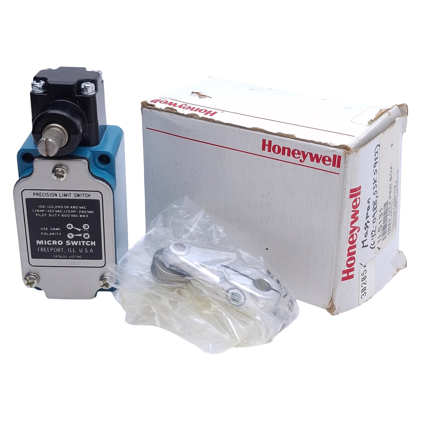 New – Open box Honeywell 1LS131 MICRO SWITCH Limit Switch, SPDT 1NC/1NO, 10A 120/240/480VAC