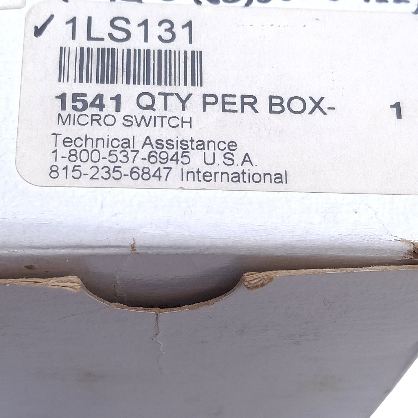 New – Open box Honeywell 1LS131 MICRO SWITCH Limit Switch, SPDT 1NC/1NO, 10A 120/240/480VAC