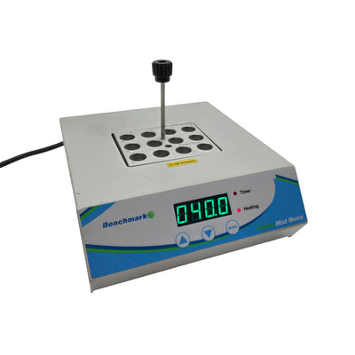 Used Benchmark BSH1001 Digital Dry Bath With BSW1516 Heat Block 12x 15-16mm Tube 120V