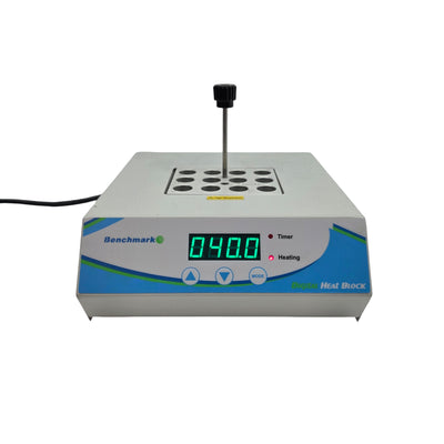 Used Benchmark BSH1001 Digital Dry Bath With BSW1516 Heat Block 12x 15-16mm Tube 120V