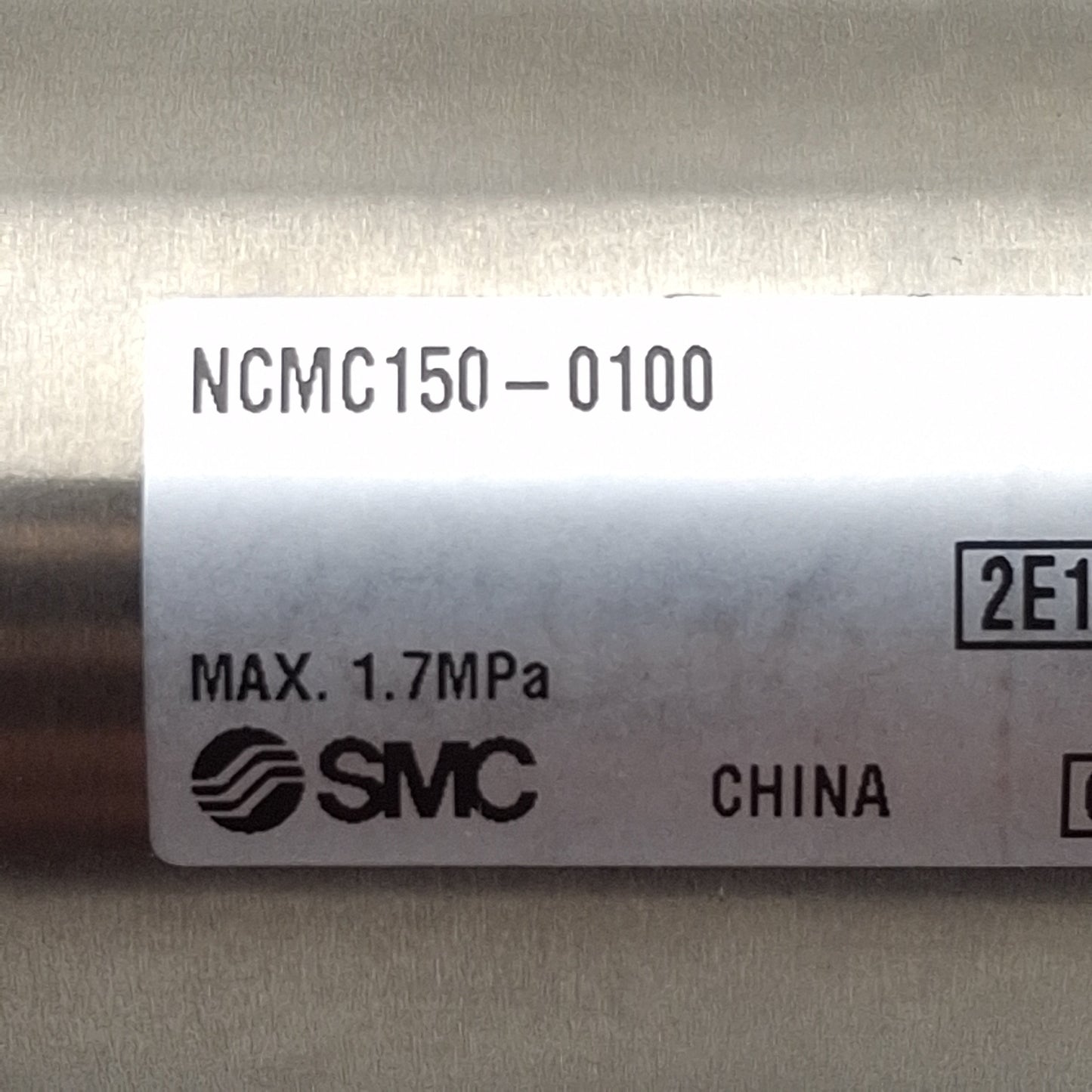 New SMC NCMC150-0100 Pneumatic Cylinder ø1-1/2in Bore, 1in Stroke, 1/8in NPT, 1.7MPa