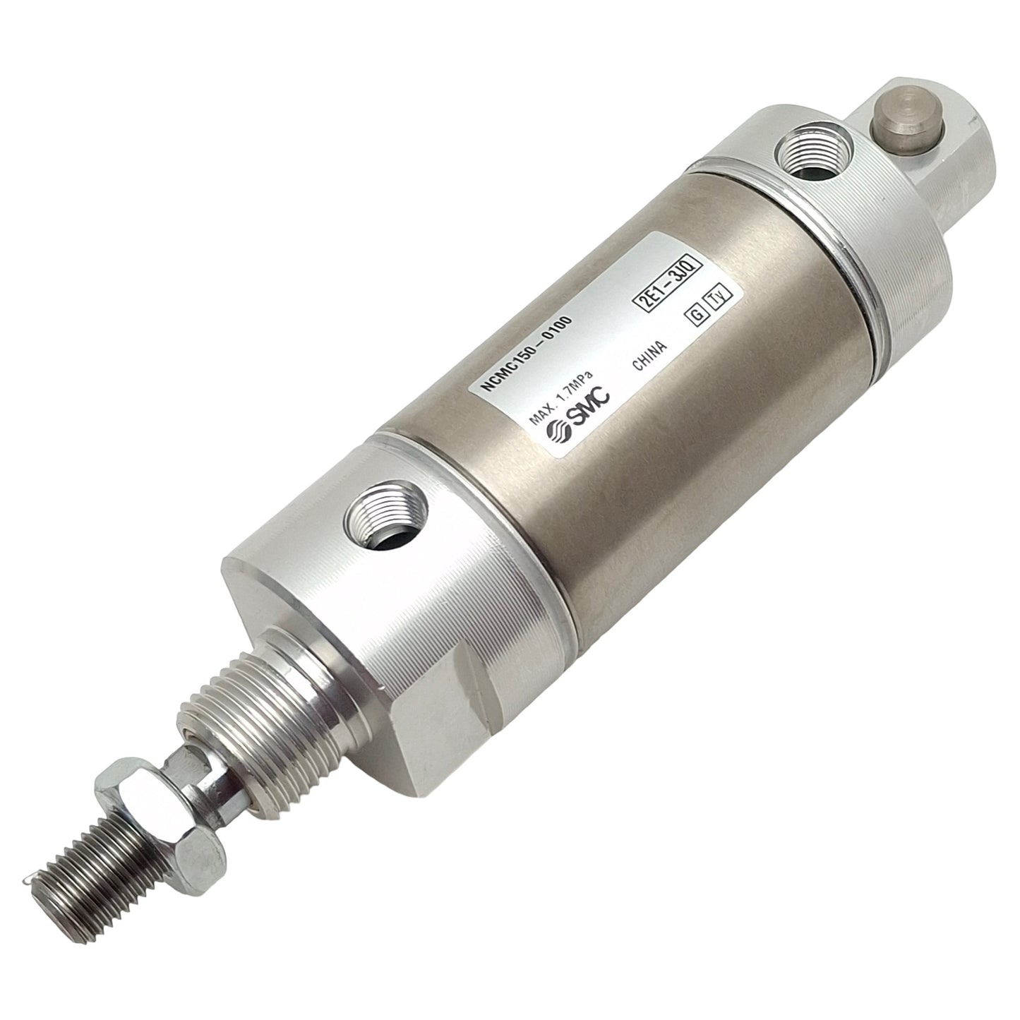 New SMC NCMC150-0100 Pneumatic Cylinder ø1-1/2in Bore, 1in Stroke, 1/8in NPT, 1.7MPa