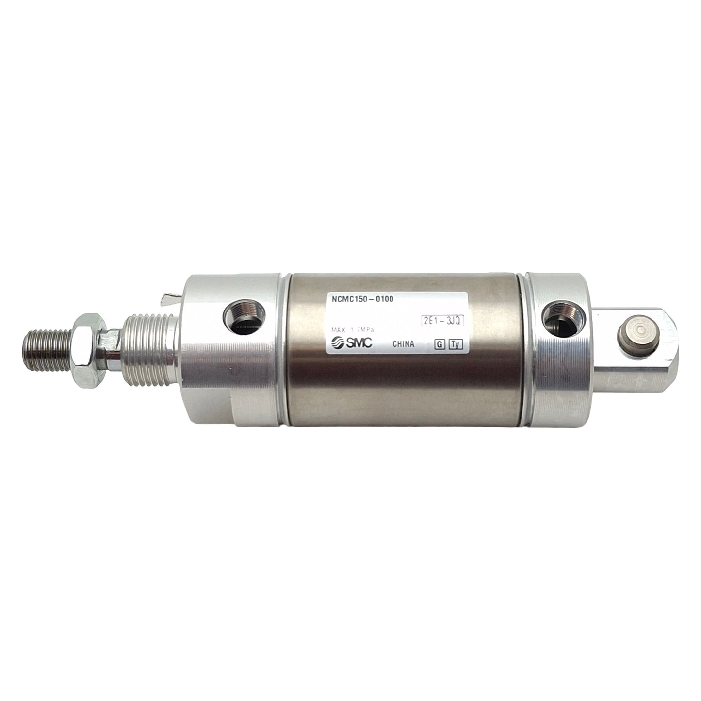 New SMC NCMC150-0100 Pneumatic Cylinder ø1-1/2in Bore, 1in Stroke, 1/8in NPT, 1.7MPa