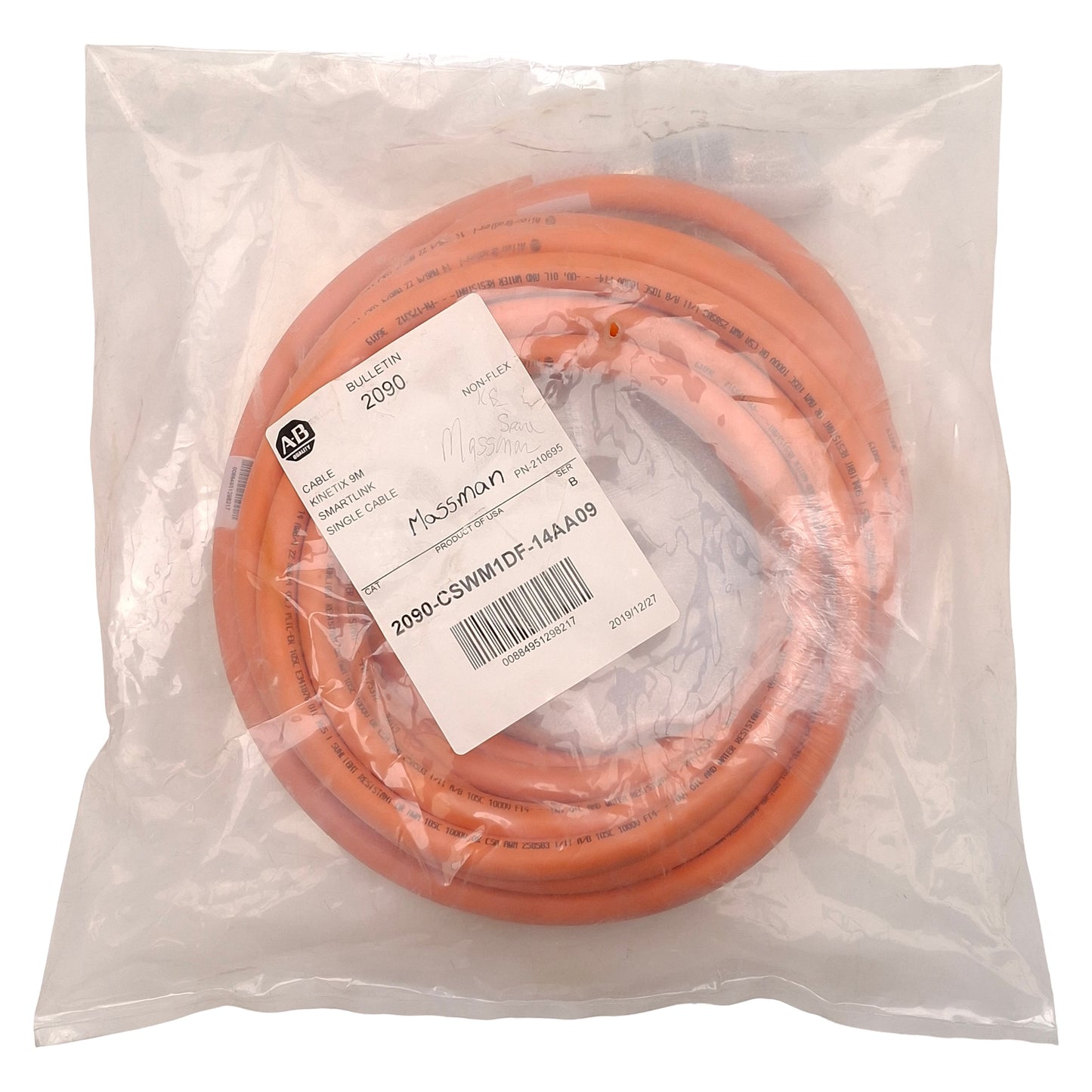 New Allen Bradley 2090-CSWM1DF-14AA09 Kinetix Single Motor Power/Feedback Cable 9m