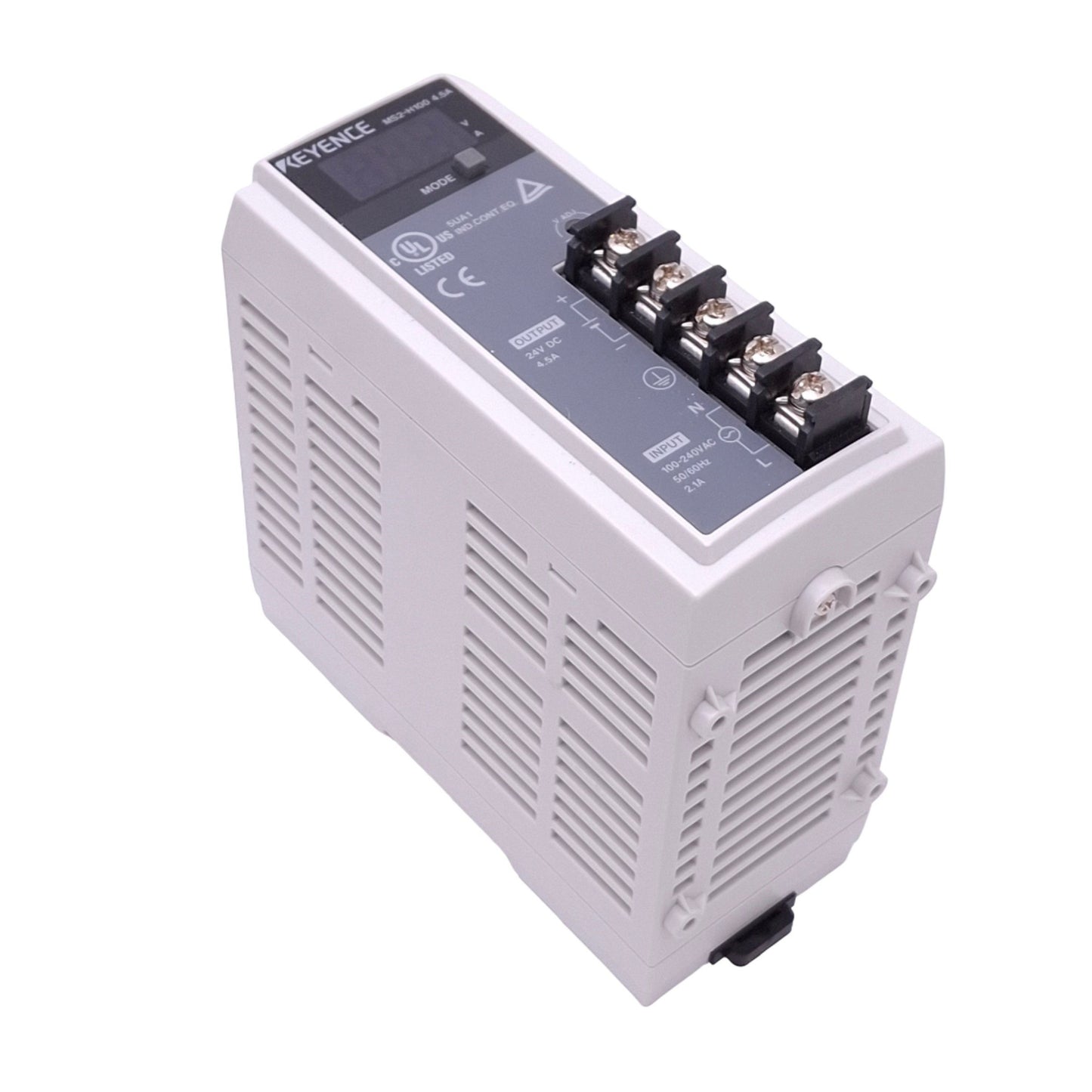Used Keyence MS2-H100 Power Supply, 100-240VAC In, 24VDC 4.5A Out, 100W, LED Display