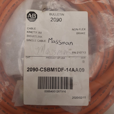 New Allen Bradley 2090-CSBM1DF-14AF09 Kinetix Single Power/Feedback/Brake Cable, 9m