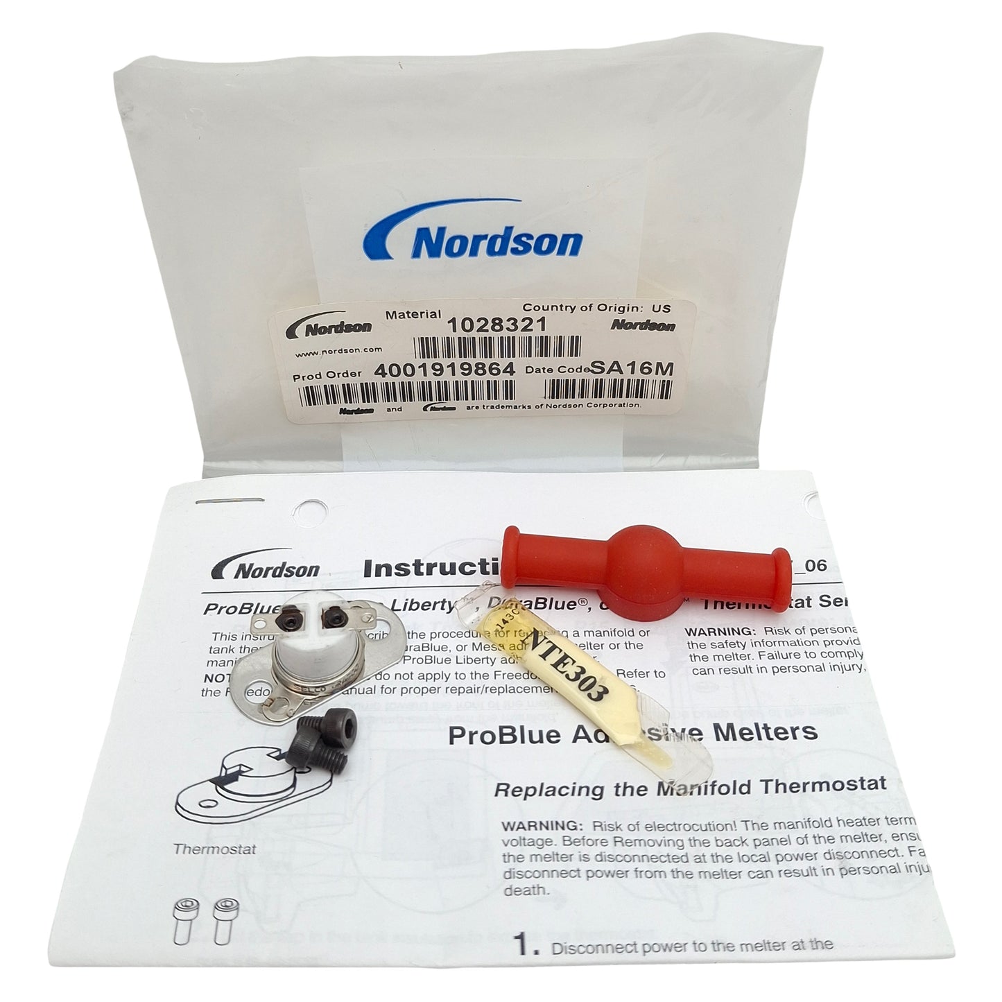 New Nordson 1028321 ProBlue DuraBlue Thermostat Service Kit, 500°F, M4