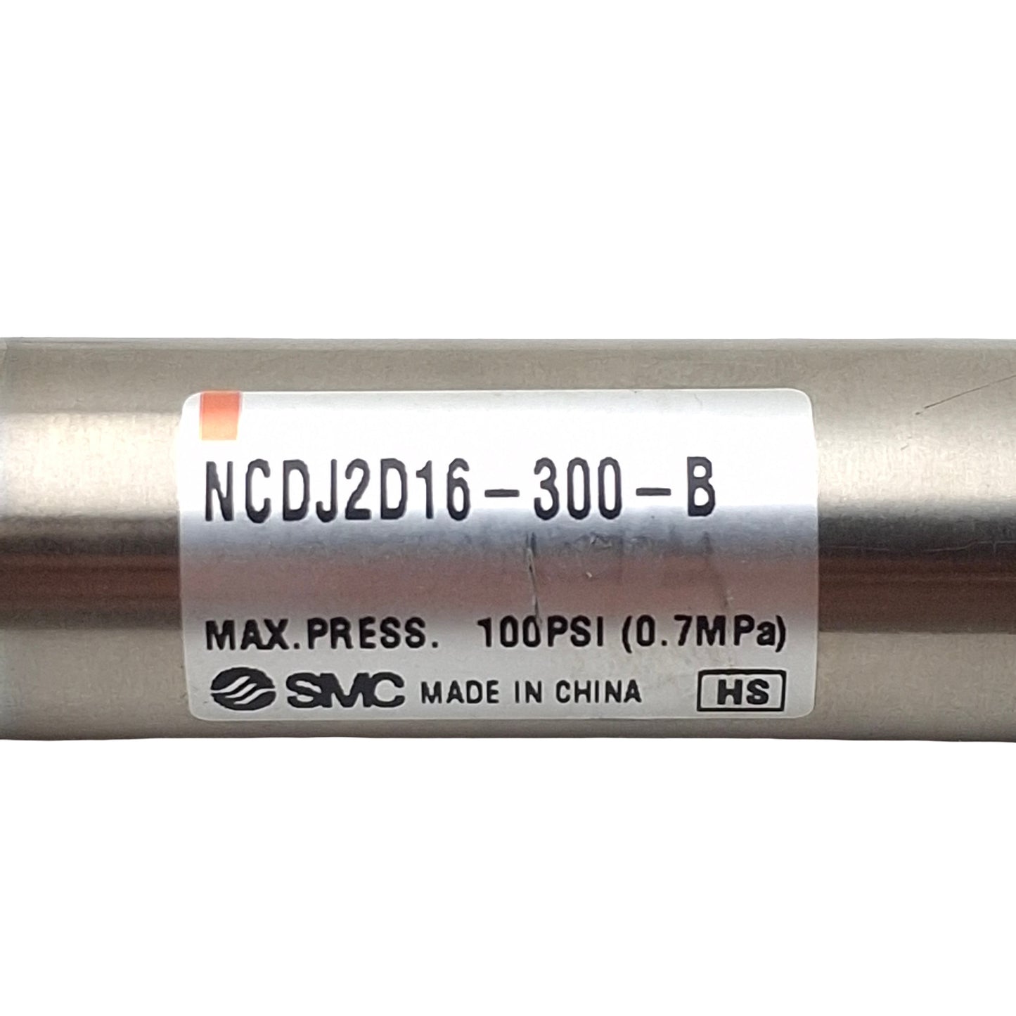 Used SMC NCDJ2D16-300-B Pneumatic Cylinder, ø5/8in Bore, 3in Stroke, #10-32, 100psi