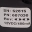 Used RSVI NER 607030 Ring Light LED Illuminator, White, ø2.73in ID, DB9 Male, 12VDC