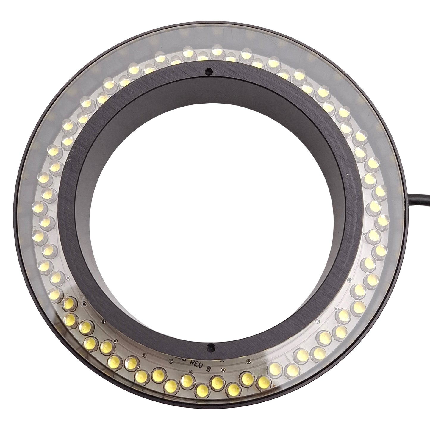 Used RSVI NER 607030 Ring Light LED Illuminator, White, ø2.73in ID, DB9 Male, 12VDC