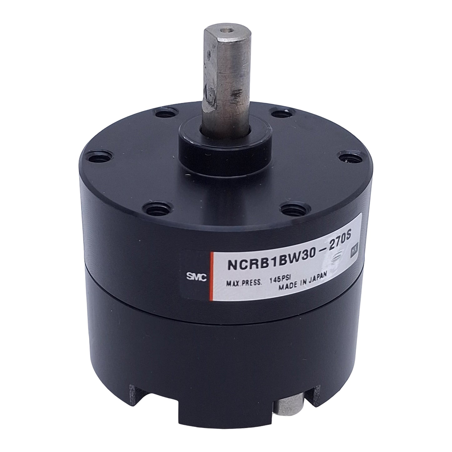 Used SMC NCRB1BW30-270S Vane Type Pneumatic Rotary Actuator 270°, 30mm Bore, 15-40psi