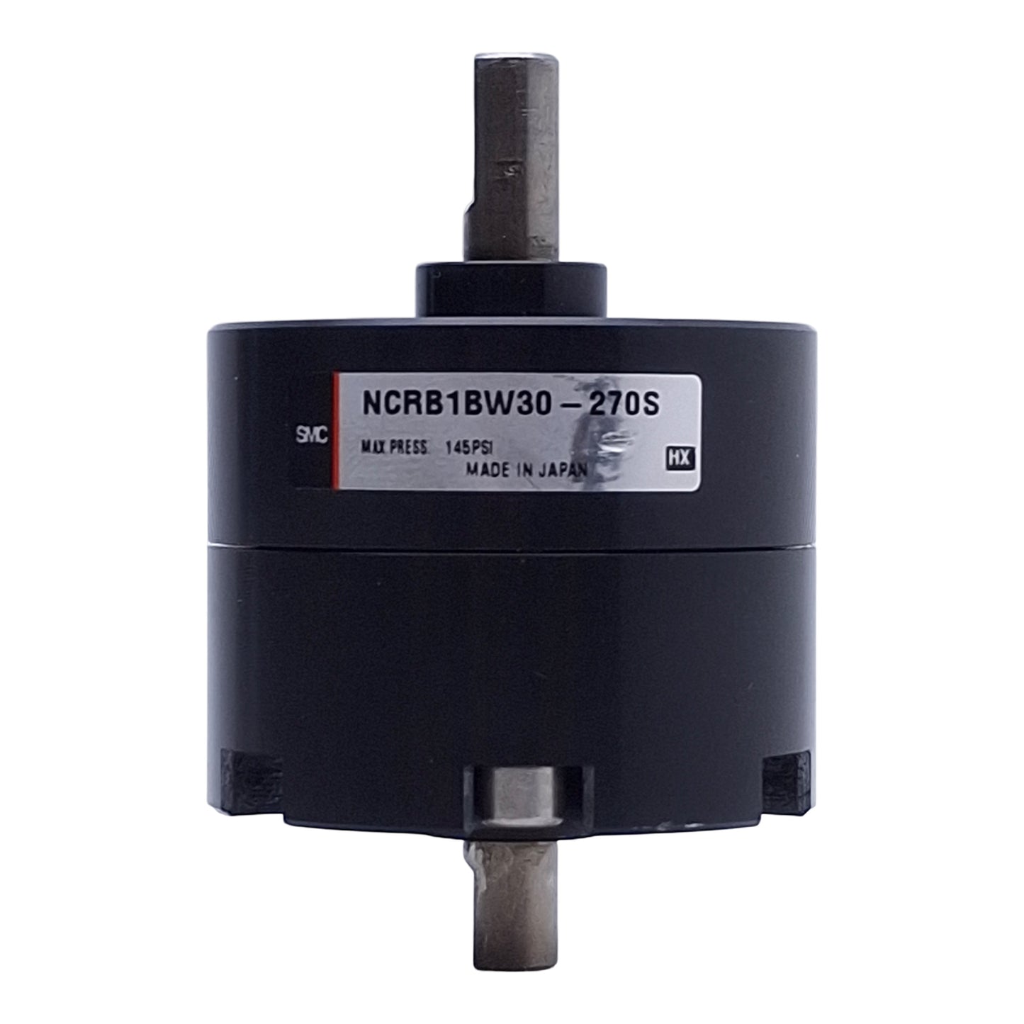 Used SMC NCRB1BW30-270S Vane Type Pneumatic Rotary Actuator 270°, 30mm Bore, 15-40psi