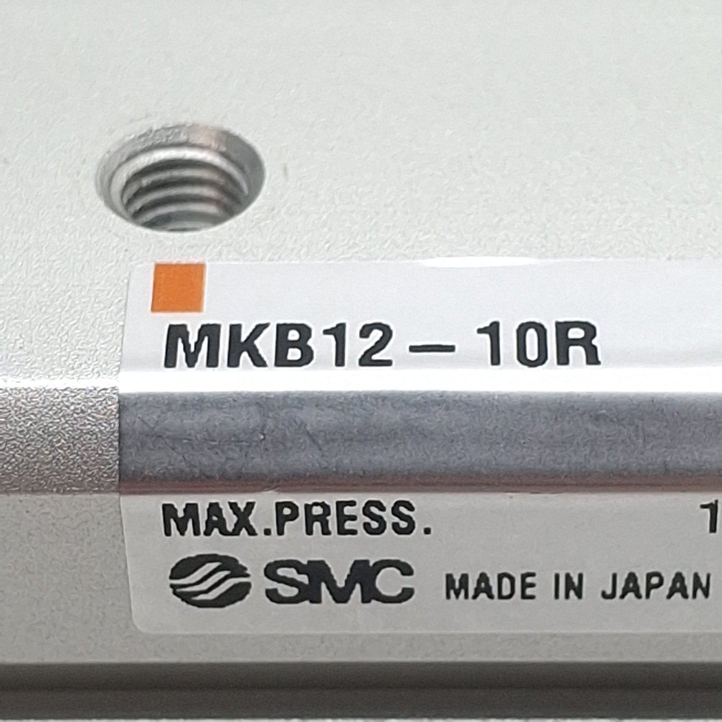 Used SMC MKB12-10R Rotary Clamp Cylinder, ø12mm Bore, 10mm Stroke, 40N, M5, 1.0MPa