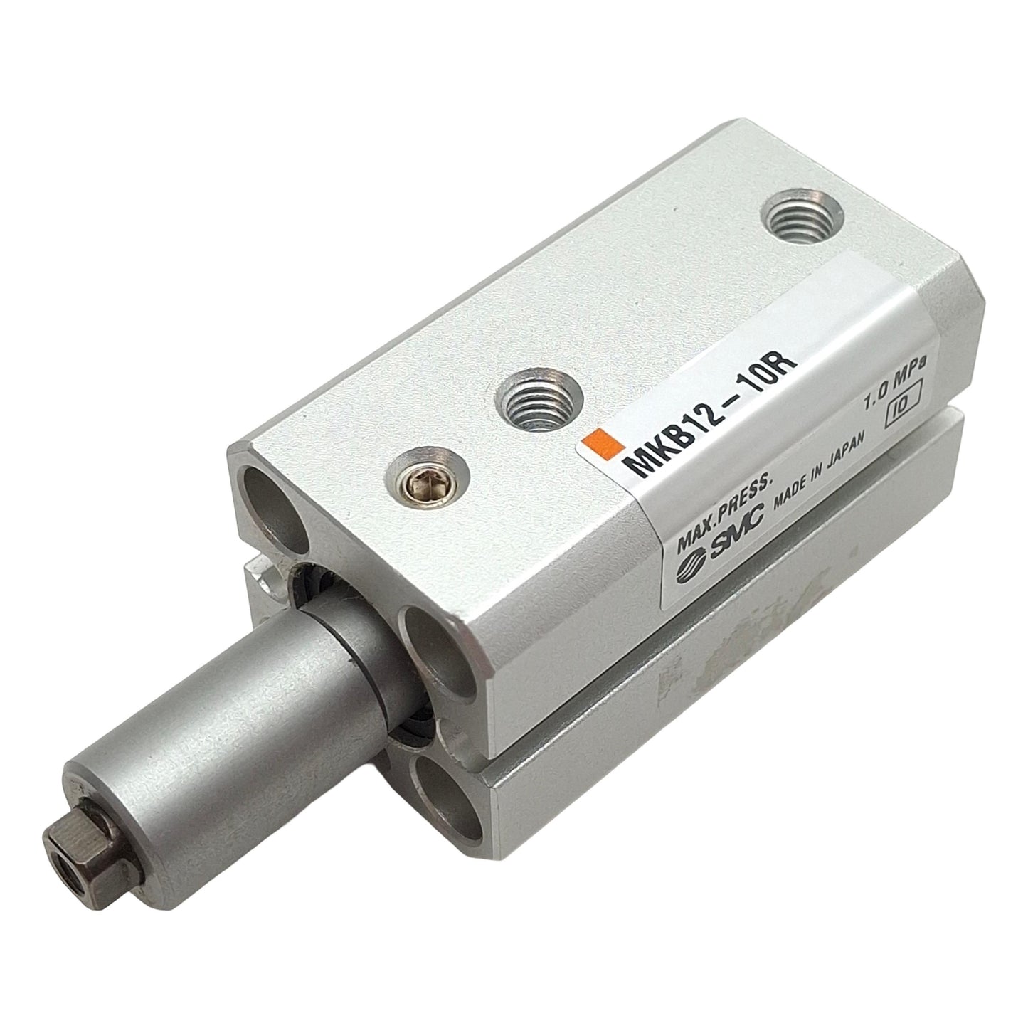 Used SMC MKB12-10R Rotary Clamp Cylinder, ø12mm Bore, 10mm Stroke, 40N, M5, 1.0MPa